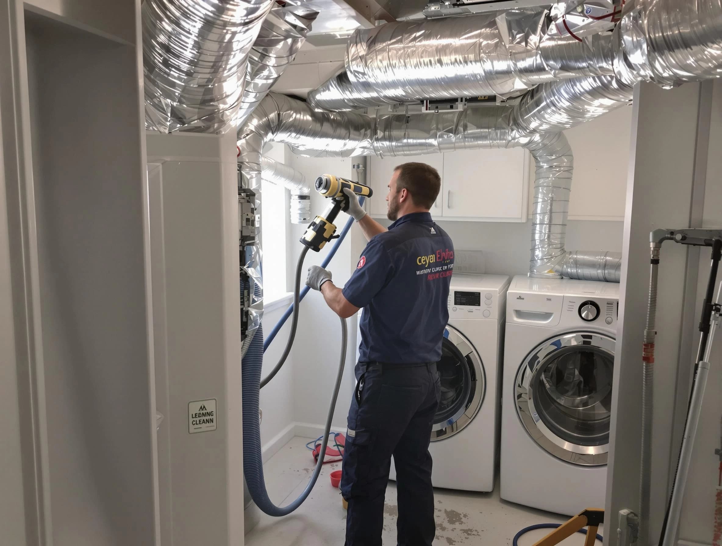 White City Dryer Vent Cleaning specialist using advanced equipment for thorough duct cleaning in White City