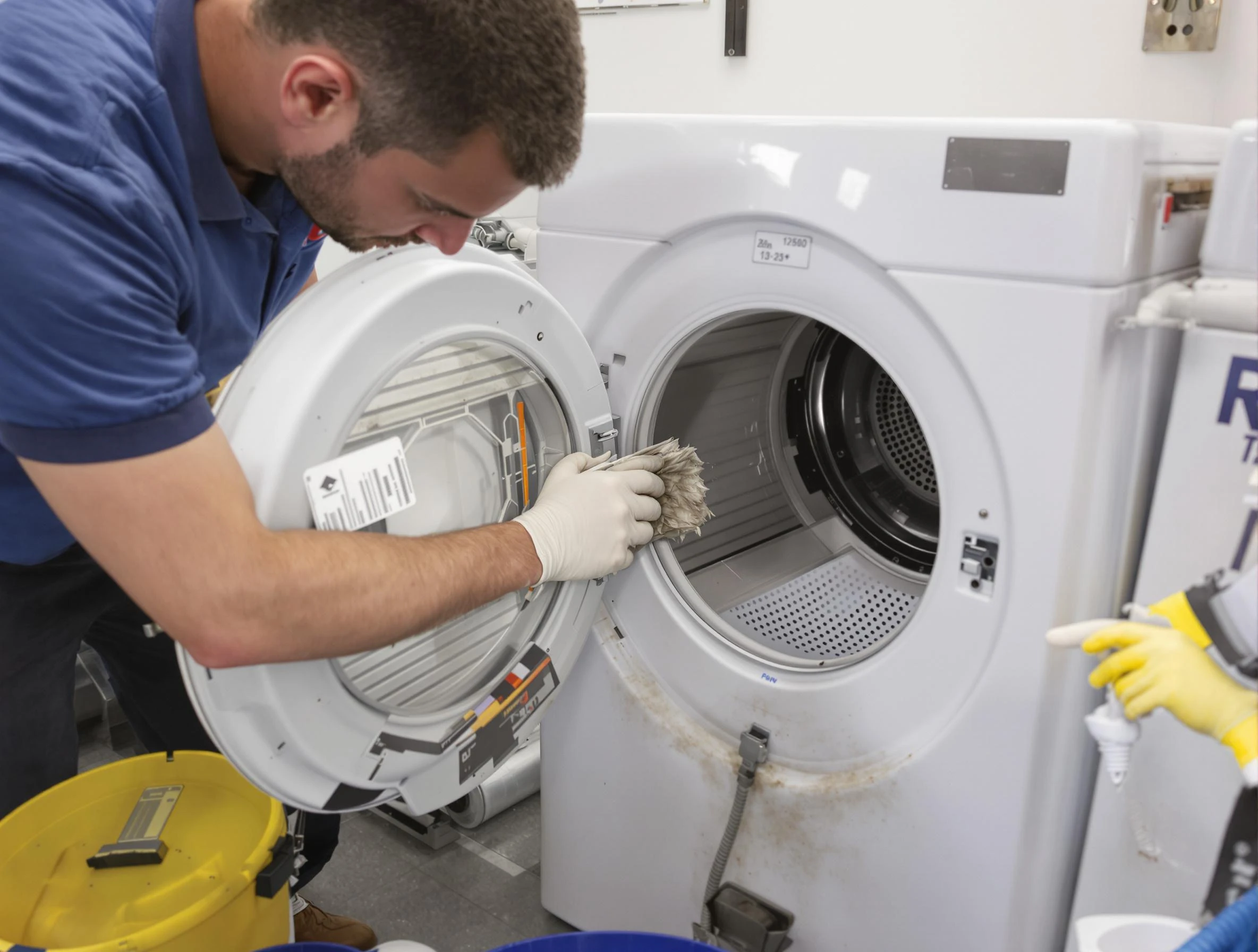 White City Dryer Vent Cleaning specialist performing detailed lint trap cleaning service in White City