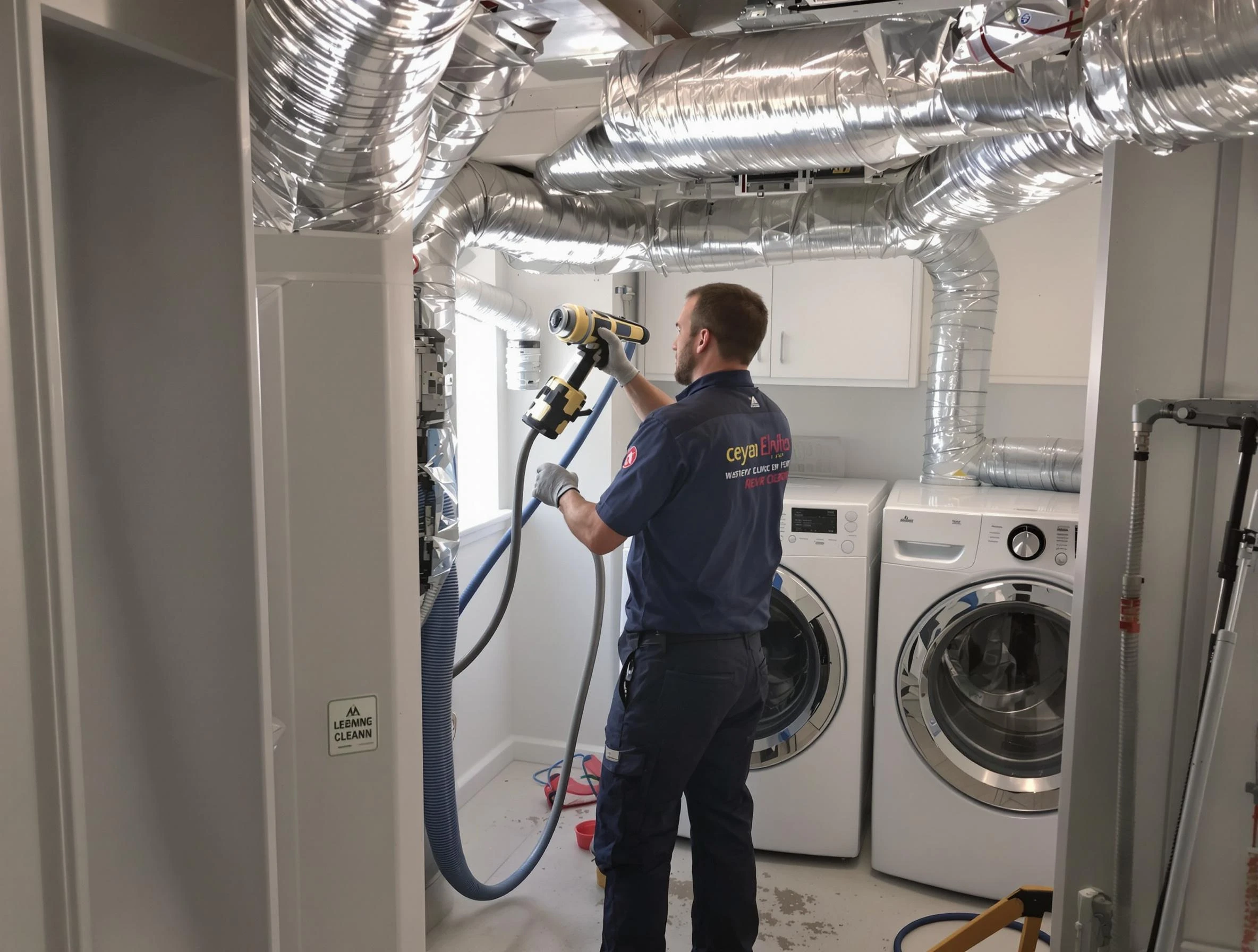White City Dryer Vent Cleaning specialist using advanced equipment for thorough duct cleaning in White City