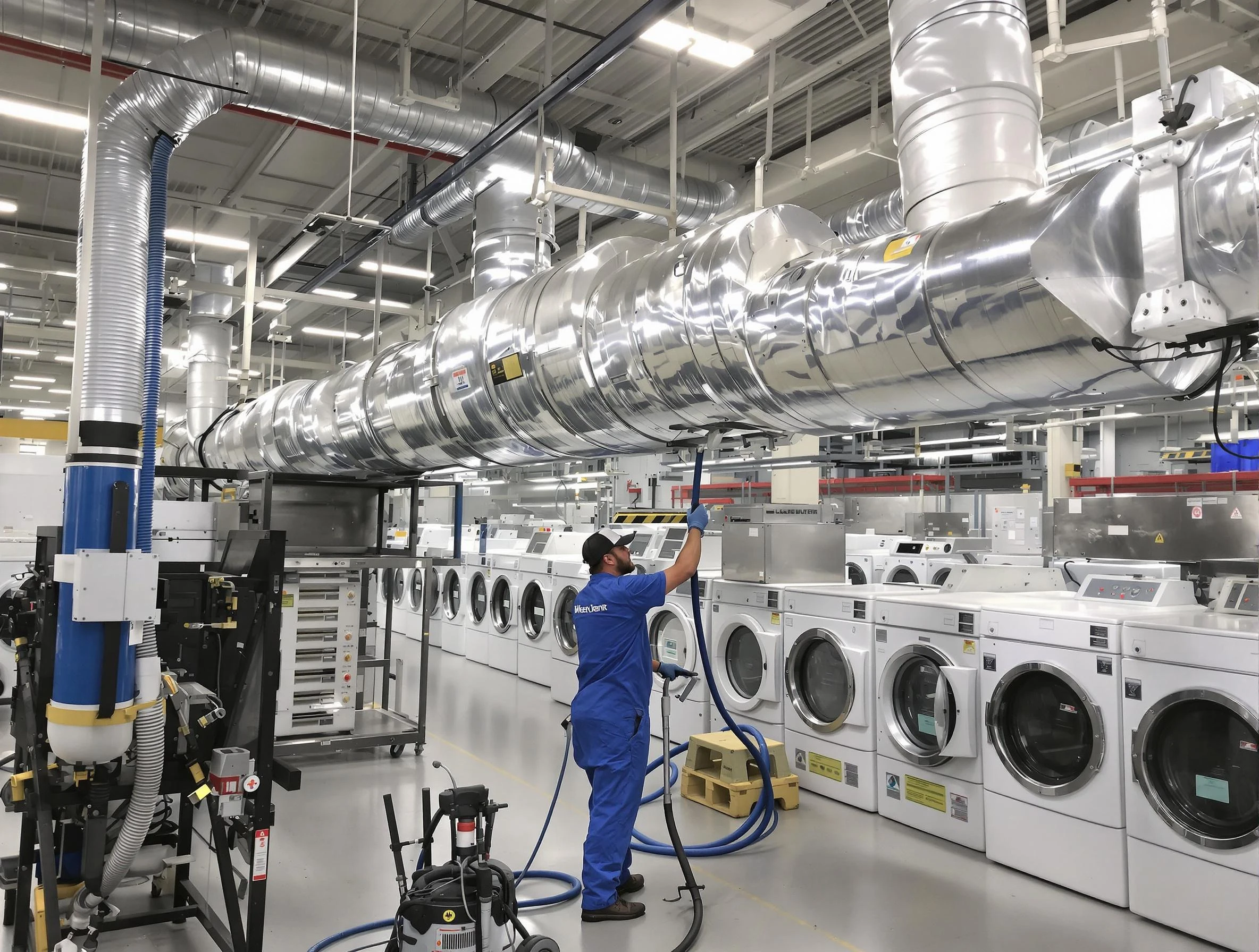 White City Dryer Vent Cleaning team performing heavy-duty industrial dryer vent cleaning in White City